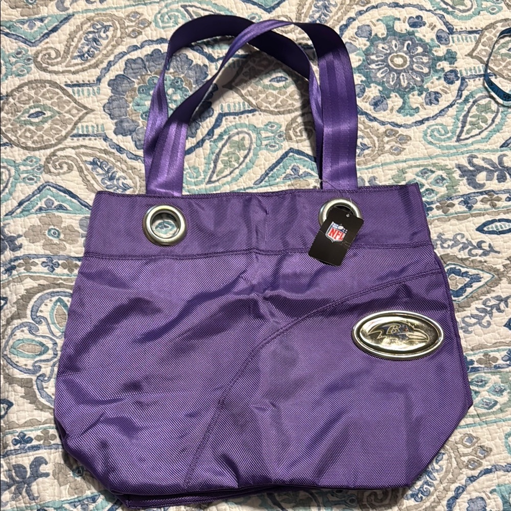 Purple NFL Baltimore Ravens Women's Tote Bag NWT